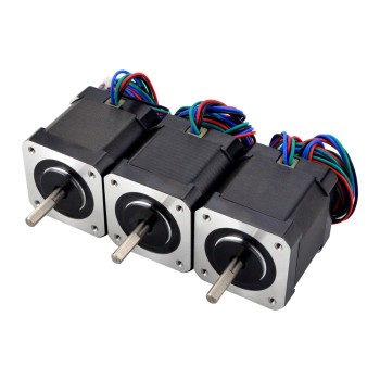 3PCS de Nema 17 Bipolar 59Ncm(83.55oz.in) 2A 42x42x48mm 4 Hilos con 1m de Cable y Conector