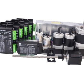 Kit de paquete de robot de código abierto motor paso a paso, driver, fuente de alimentación y soporte