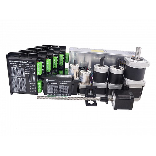 Kit de paquete de robot de código abierto motor paso a paso, driver, fuente de alimentación y soporte Kit de paquete de robot de código abierto motor paso a paso, driver, fuente de alimentación y soporte