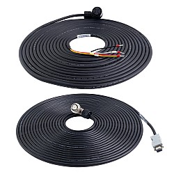 Kit de cable de motor y encoder de 10m(393,7") con conectores para servomotor de 17 bits series A6 y A6H
