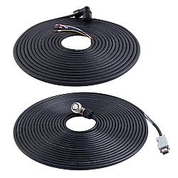 Kit de cable de motor y encoder de 10m(393,7") con conectores para servomotor de 17 bits series A6 y A6H con freno