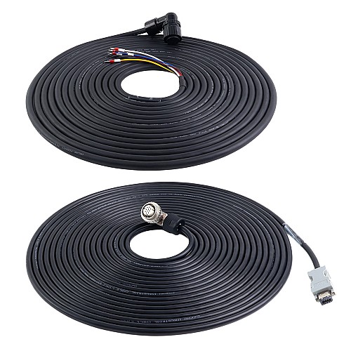 Kit de cable de motor y encoder de 10m(393,7") con conectores para servomotor de 17 bits series A6 y A6H con freno - A6-10MB-10E-B | StepperOnline