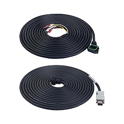 Cable de motor y codificador de 5m(196,85") con kit de conectores para servomotor de 17 bits de la serie A6
