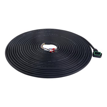 Cable de motor de 10m(393,7") con conector para servomotor de 17 bits serie A6 con freno