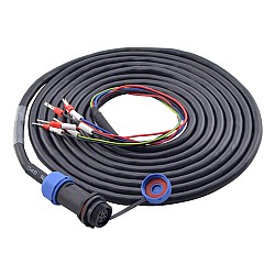Cable de extensión de motor de 4 pines de 3m(118,11") para 17-bit servomotor de la serie T6 con freno
