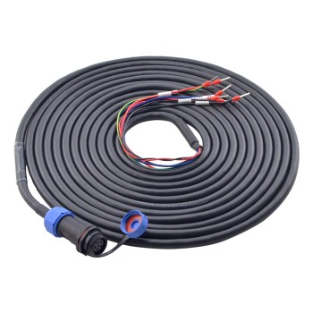 Cable de extensión de motor de 6 pines de 5m(196,85") para 17-bit servomotor serie T6 con freno