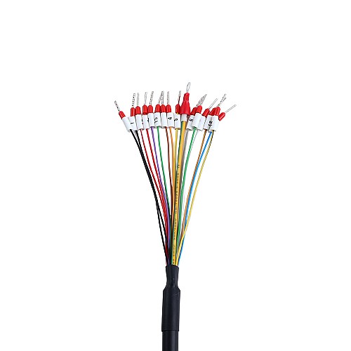 Cable blindado de alta flexibilidad HDB15 macho a desnudo de 1m(39,37"), conector D-SUB de 15 pines - HDB15-1M | StepperOnline