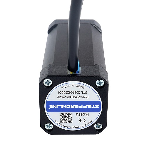 Motor BLDC 24V 3000RPM 0,25Nm 79W 4,70A 42x42x101mm - 42BSB101-24-01 | StepperOnline