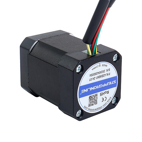 Motor BLDC 24V 3000RPM 0.125Nm 39W 2.30A 42x42x61mm - 42BSB61-24-01 | StepperOnline