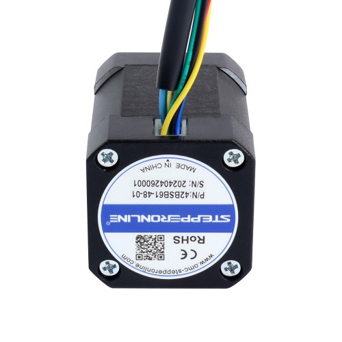 Motor BLDC 48V 3000RPM 0.125Nm 39W 1.20A 42x42x61mm - 42BSB61-48-01 | StepperOnline