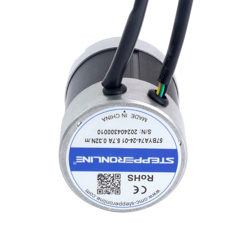 Motor BLDC, 24V, 3000RPM, 0,32Nm, 101W, 5,70A, Φ57x73,5mm - 57BYA74-24-01 | StepperOnline Motor BLDC, 24V, 3000RPM, 0,32Nm, 101W, 5,70A, Φ57x73,5mm - 57BYA74-24-01 | StepperOnline