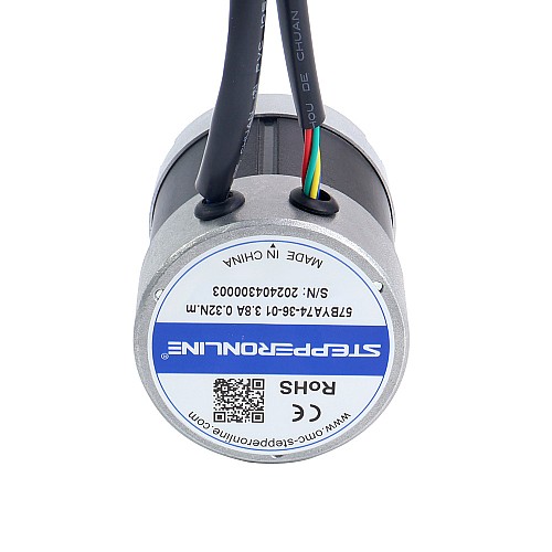 Motor BLDC, 36V, 3000RPM, 0,32Nm, 101W, 3,80A, Φ57x73,5mm - 57BYA74-36-01 | StepperOnline Motor BLDC, 36V, 3000RPM, 0,32Nm, 101W, 3,80A, Φ57x73,5mm - 57BYA74-36-01 | StepperOnline
