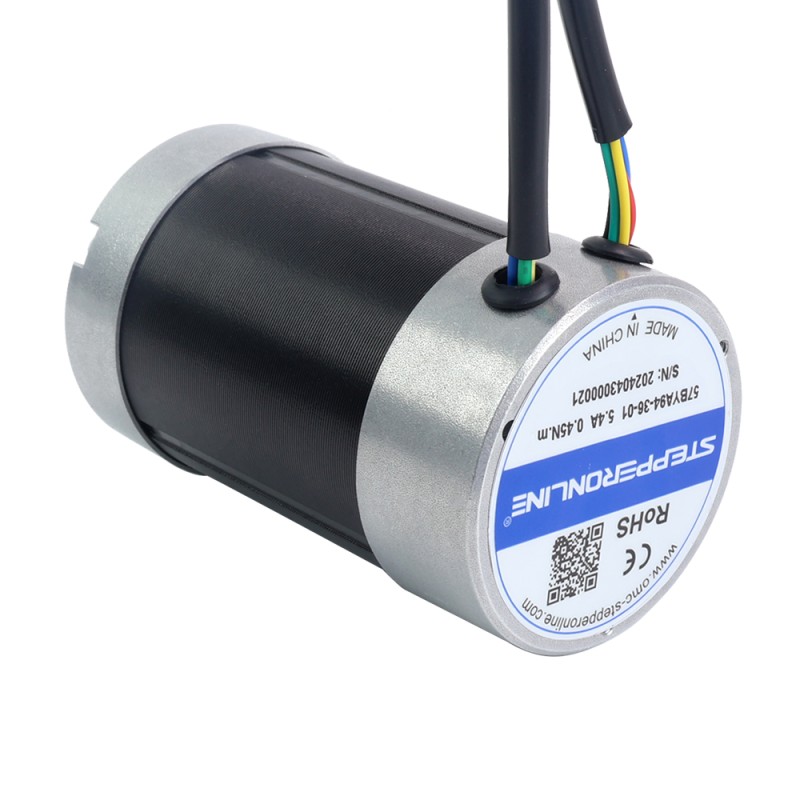 Motor BLDC, 36V, 3000RPM, 0,45Nm, 141W, 5,40A, Φ57x93,5mm