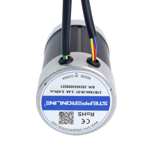 Motor BLDC, 36V, 3000RPM, 0,45Nm, 141W, 5,40A, Φ57x93,5mm - 57BYA94-36-01 | StepperOnline