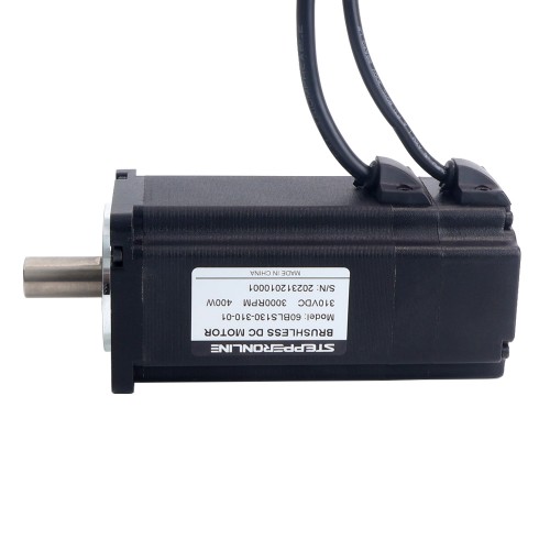Motor CC sin escobillas cuadrado 60x60x131mm 310V 3000RPM 1.27Nm 400W 1.8A