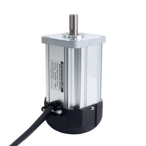 310V 4000RPM 1.8Nm 750W 3.0A Motor DC sin escobillas cuadrado 80x80x159mm con ventilador de radiador