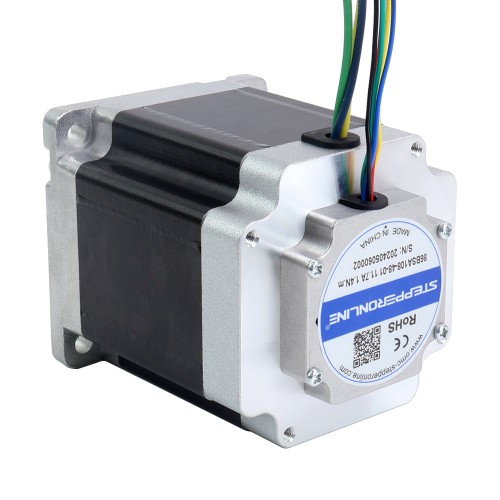 Motor BLDC 48V 3000RPM 1,4Nm 440W 11,70A 86x86x108mm - 86BSA108-48-01 | StepperOnline