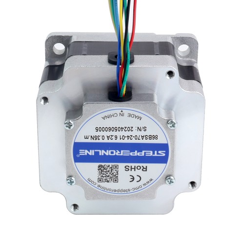 Motor BLDC 24V 3000RPM 0,35Nm 110W 6,20A 86x86x70mm - 86BSA70-24-01 | StepperOnline