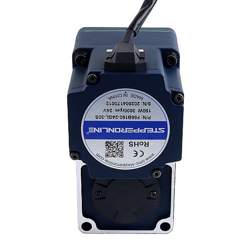Motor BLDC de engranajes 24V 150W 20RPM 50,00Nm(7080,58oz.in) 150:1 con caja de cambios de eje hueco paralelo
