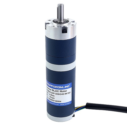 24V 30W 30RPM Motor DC sin Escobillas con Caja Reductora 6,90Nm(977,12oz.in) 99,5:1 Caja Planetaria - M42B30-24P-30S/G42-99.5S1 | StepperOnline 24V 30W 30RPM Motor DC sin Escobillas con Caja Reductora 6,90Nm(977,12oz.in) 99,5:1 Caja Planetaria - M42B30-24P-30S/G42-99.5S1 | StepperOnline