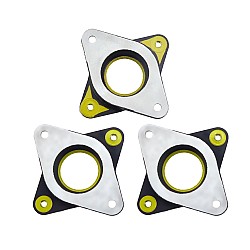 Amortiguadores de vibraciones de caucho y acero paso a paso NEMA 17 de 3 piezas con 4 tornillos M3