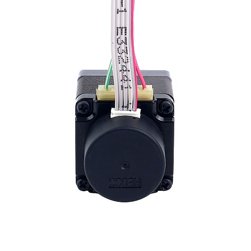 Motor paso a paso de circuito cerrado Nema 11 0.07Nm(9.91oz.in) Codificador 300PPR Motor paso a paso lineal Acme externo Nema 11, 1,0A, pila de 32,2mm, con codificador rotatorio óptico, 300PPR - 11E13S1004HD5-180RS-E22-300 | StepperOnline