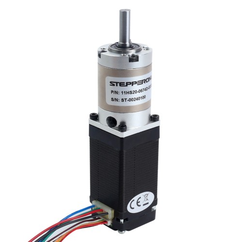 Motor paso a paso Nema 11 con relación de engranajes de caja de cambios de alta precisión 16:1 y codificador magnético 1000PPR(4000CPR) - 11HS20-0674D-EGS16-AR4 | StepperOnline