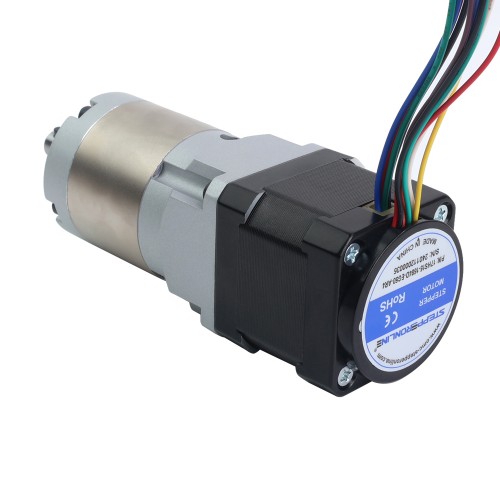 Motor Motor paso a paso Nema 17 con relación de engranajes de caja de cambios de alta precisión 50:1 y codificador magnético 1000PPR(4000CPR) - 17HS15-1684D-EG50-AR4 | StepperOnline