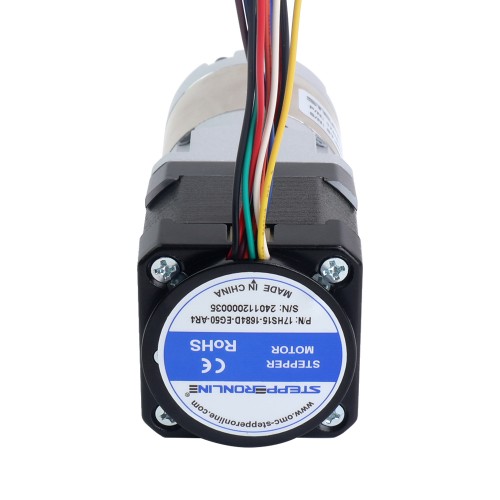 Motor Motor paso a paso Nema 17 con relación de engranajes de caja de cambios de alta precisión 50:1 y codificador magnético 1000PPR(4000CPR) - 17HS15-1684D-EG50-AR4 | StepperOnline