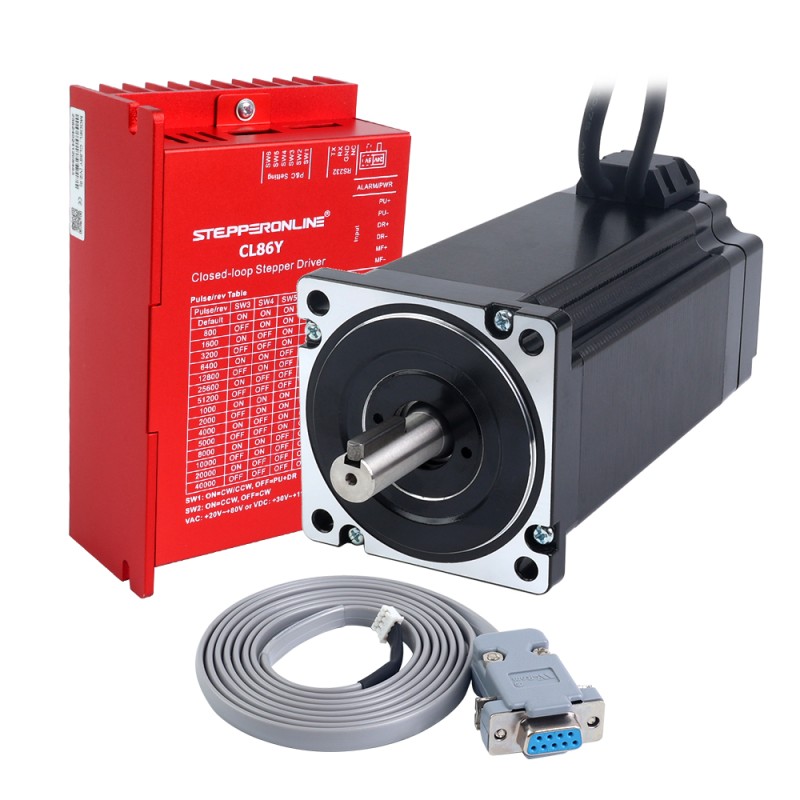 Kit V2.0 de Paso a Paso de Bucle Cerrado YS Series de 1 Eje 12,0Nm(1699,34oz.in) Nema 34 con Cables de 1,5m y Driver