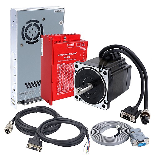 YS Series Kit V2.0 Motor Paso a Paso de Closed Loop 1 Eje 4,30Nm(608,93oz.in) Nema 34 con Fuente de Alimentación YS Series Kit V2.0 Motor Paso a Paso de Closed Loop 1 Eje 4,30Nm(608,93oz.in) Nema 34 con Fuente de Alimentación