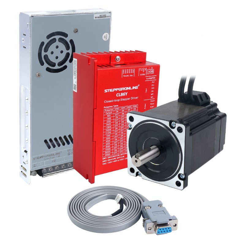 YS Series Kit V2.0 CNC Motor de Closed Loop 1 Eje 6,50Nm(920,48oz.in) Motor Nema 34 con Fuente de Alimentación
