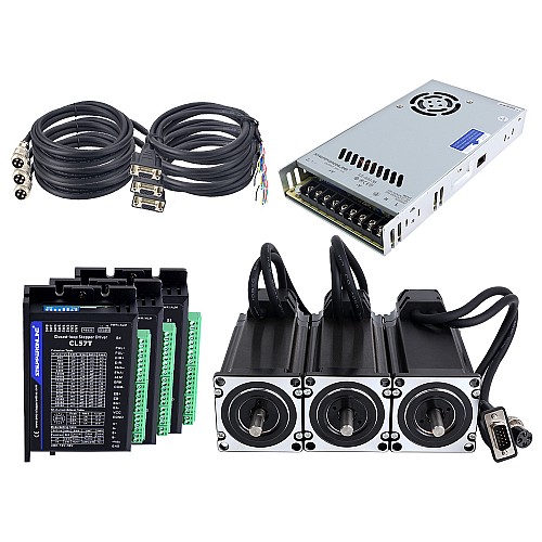 Kit de bucle cerrado Nema 23 de 3 ejes de la serie TS de 3,0Nm(424,83oz.in) con fuente de alimentación Kit de bucle cerrado Nema 23 de 3 ejes de la serie TS de 3,0Nm(424,83oz.in) con fuente de alimentación