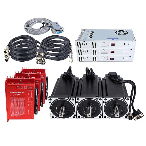 YS Series Kit V2.0 Motor Paso a Paso de Closed Loop 3 Ejes 12,00Nm(1699,34oz.in) Nema 34 con Fuente de Alimentación