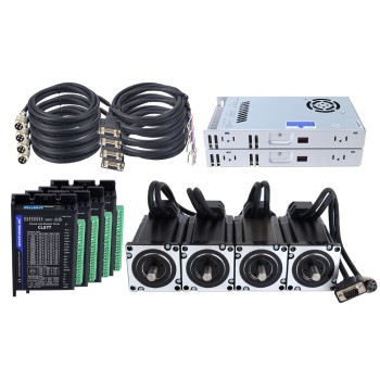 TS Series 4 Axis 4.0Nm(566.56oz.in) Nema 24 Kit de bucle cerrado con fuente de alimentación