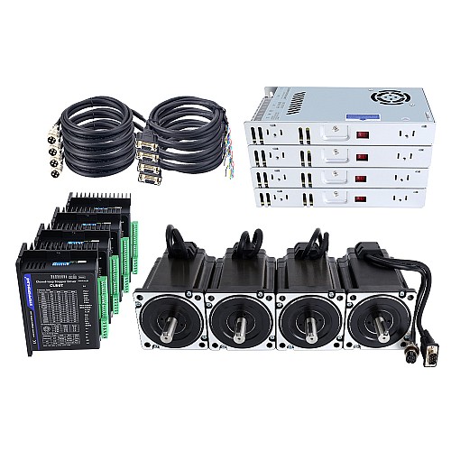 TS Series 4 Axis 9.0Nm(1274.5oz.in) Nema 34 Kit de bucle cerrado con fuente de alimentación TS Series 4 Axis 9.0Nm(1274.5oz.in) Nema 34 Kit de bucle cerrado con fuente de alimentación