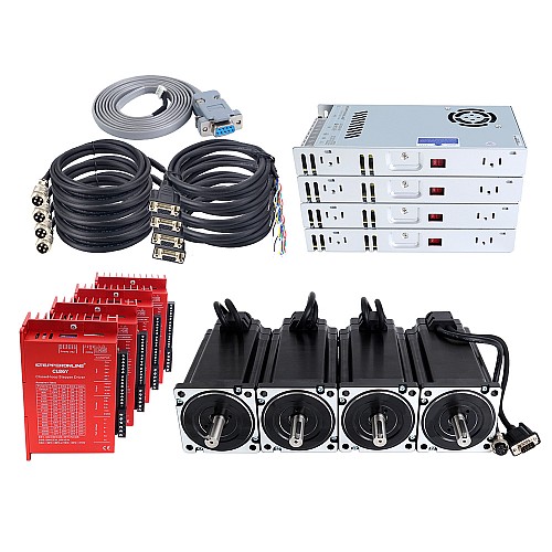 YS Series Kit V2.0 Motor Paso a Paso de Closed Loop 4 Ejes 12,00Nm(1699,34oz.in) Nema 34 con Fuente de Alimentación - 4-CLYS120-V20 | StepperOnline YS Series Kit V2.0 Motor Paso a Paso de Closed Loop 4 Ejes 12,00Nm(1699,34oz.in) Nema 34 con Fuente de Alimentación - 4-CLYS120-V20 | StepperOnline