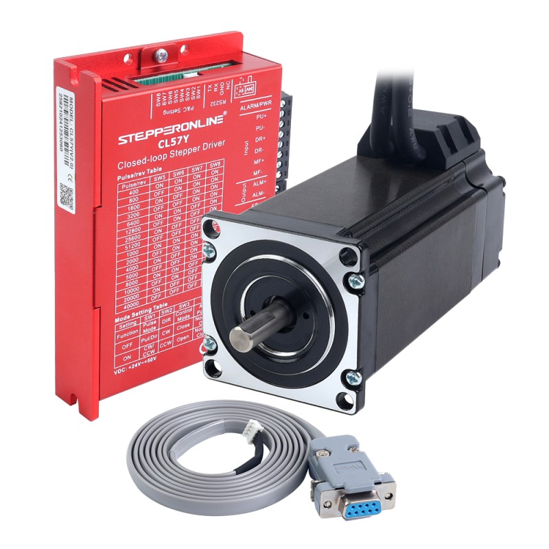 Kit CNC de Motor Paso a Paso de Lazo Cerrado YS Series 1 Eje V2.0 3,00Nm(424,83oz.in) Motor Nema 23 con Cables 1,5m & Driver - 1-CL57Y-S30-1M5-V20 | StepperOnline