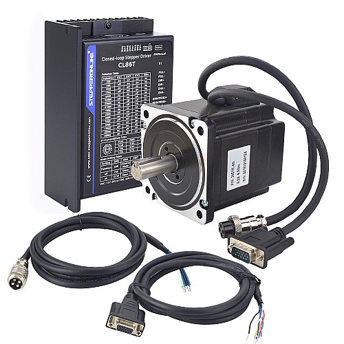 TP Series 1 Axis Closed Loop Stepper Kit 4.5Nm(637.25oz.in) Nema 34 Motor & Driver TP Series 1 Axis Closed Loop Stepper Kit 4.5Nm(637.25oz.in) Nema 34 Motor & Driver