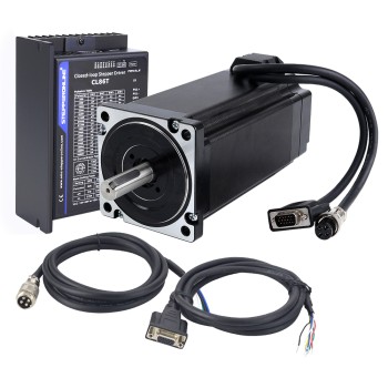 Serie TS 12.0Nm(1699.34oz.in) 1 eje Kit CNC paso a paso de circuito cerrado Nema 34 Motor y controlador