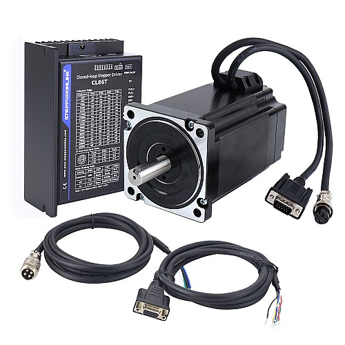 Serie TS 9Nm(1274.5oz.in) 1 eje Kit CNC paso a paso de circuito cerrado Nema 34 Motor y controlador Serie TS 9Nm(1274.5oz.in) 1 eje Kit CNC paso a paso de circuito cerrado Nema 34 Motor y controlador