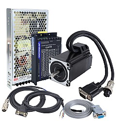Kit de motor paso a paso de lazo cerrado TES Serie 1 Eje 2,0Nm(283,22oz.in) Nema 23 con driver CL57TE y fuente de alimentación