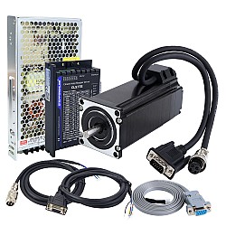 Kit de motor paso a paso de lazo cerrado TES Serie 1 Eje 3,0Nm(424,83oz.in) Nema 23 con driver CL57TE y fuente de alimentación