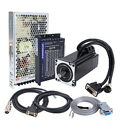 Kit de motor paso a paso de lazo cerrado TES Serie 1 Eje 4,0Nm(566,56oz.in) Nema 24 con driver CL57TE y fuente de alimentación