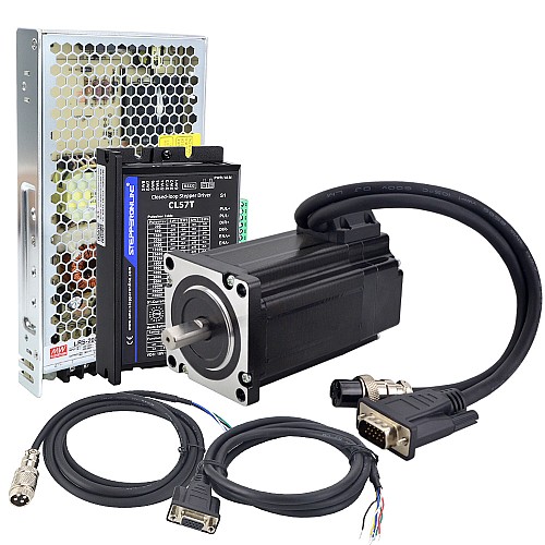 Kit paso a paso de bucle cerrado Nema 24 de 3,0Nm(424,83oz.in) de 1 eje serie TS con Fuente de alimentación