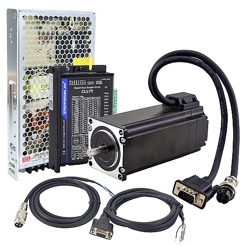 Kit paso a paso de bucle cerrado Nema 23 de 3,0Nm(424,83oz.in) de 1 eje serie TS con Fuente de alimentación Kit paso a paso de bucle cerrado Nema 23 de 3,0Nm(424,83oz.in) de 1 eje serie TS con Fuente de alimentación