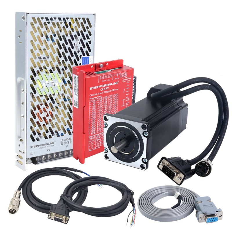 Kit CNC de Motor Paso a Paso de Lazo Cerrado YS Series 1 Eje V2.0 3,00Nm(424,83oz.in) Motor Nema 23 & Fuente de Alimentación - 1-CLYS30S-V20 | StepperOnline
