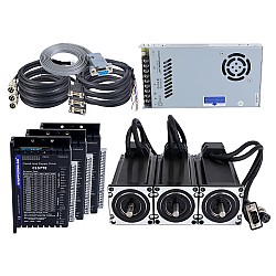 Kit de motor paso a paso de lazo cerrado TES Serie 3 Ejes 3,0Nm(424,83oz.in) Nema 23 con driver CL57TE y fuente de alimentación