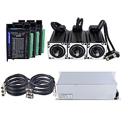 Kit paso a paso de bucle cerrado Nema 24 de 4,0Nm(566,56oz.in) de 3 ejes serie TS con fuente de alimentación