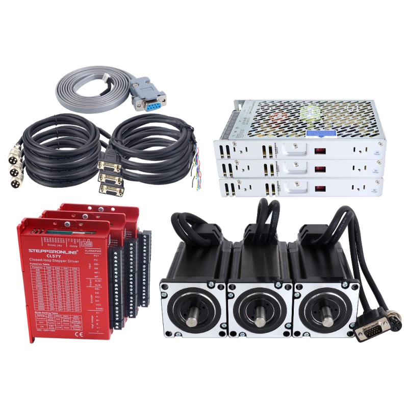 Kit de Motor Paso a Paso de Lazo Cerrado YS Series 3 Ejes V2.0 4,00Nm(566,45oz.in) Nema 24 con Fuente de Alimentación - 3-CLYS40-V20 | StepperOnline